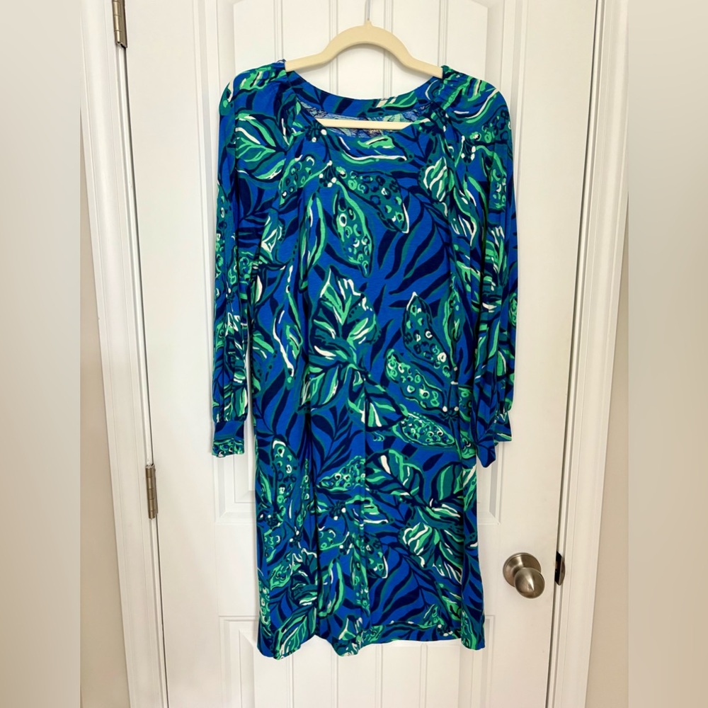 Lilly Pulitzer Blue & Green Long Sleeve Dress